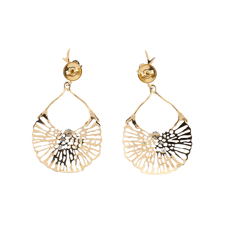 FEDERICA RETTORE-Gorgonia Diamond Fan Earring-ROSE GOLD