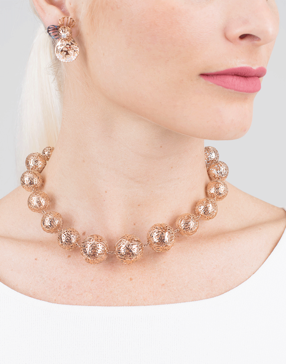 FEDERICA RETTORE-Gorgonia Double Use Earrings-ROSE GOLD