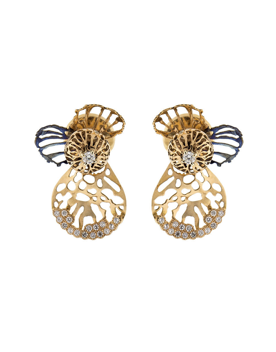 FEDERICA RETTORE-Gorgonia Double Use Earrings-ROSE GOLD
