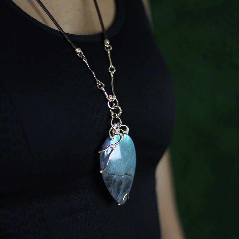 FEDERICA RETTORE-Giglio Labradorite Necklace-ROSE GOLD