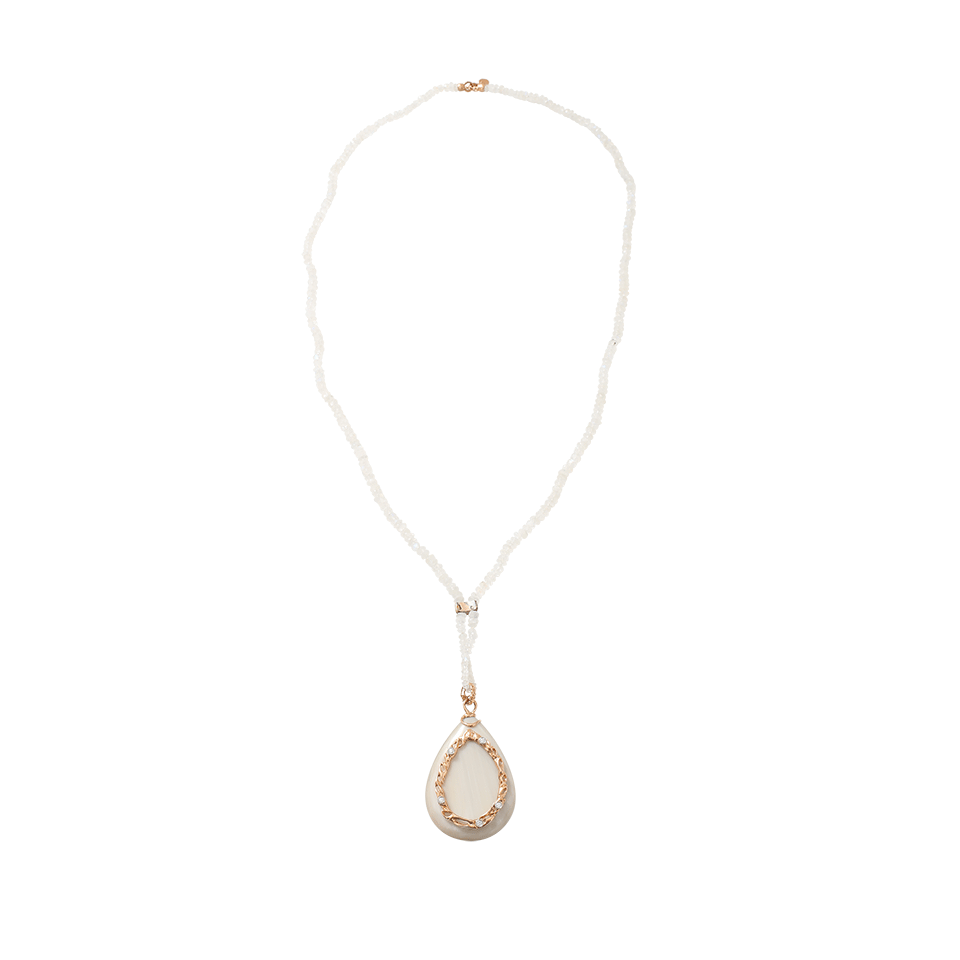 FEDERICA RETTORE-Melange Blonde Zebu Horn Necklace-ROSE GOLD