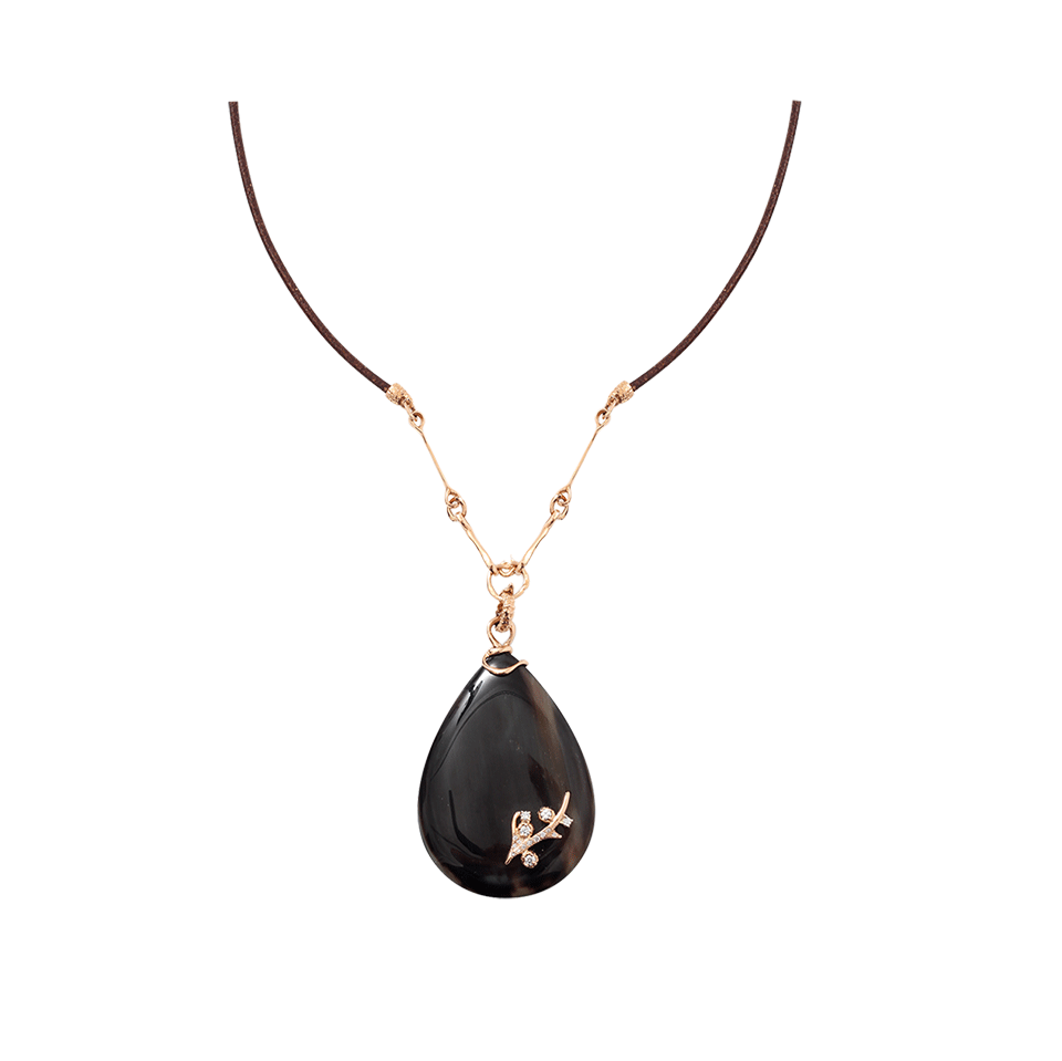FEDERICA RETTORE-Melange Zebu Horn Necklace-ROSE GOLD
