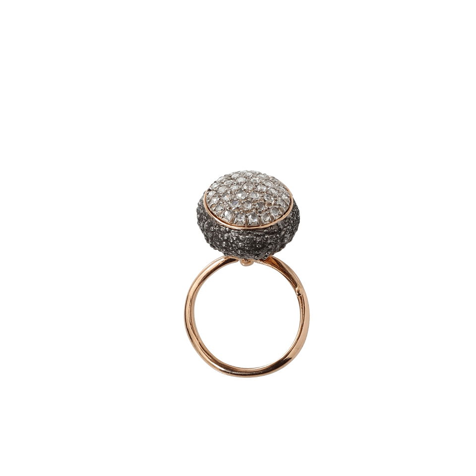 FEDERICA RETTORE-Campanellino Diamond Pave Ring-ROSE GOLD