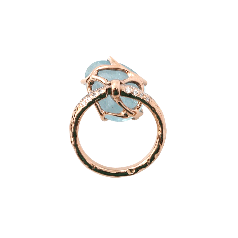 FEDERICA RETTORE-Campanellino Aquamarine Ring-ROSE GOLD