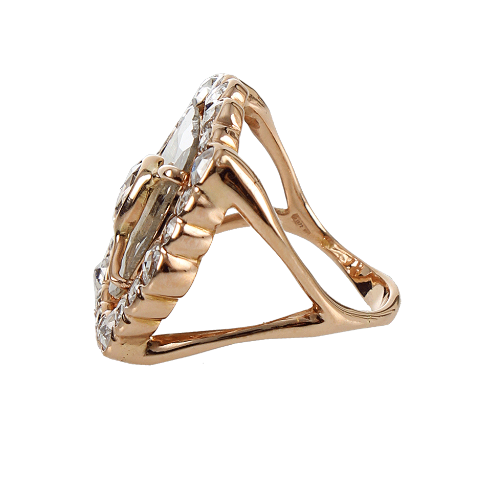 FEDERICA RETTORE-Flat Diamond Slice Ring-ROSE GOLD