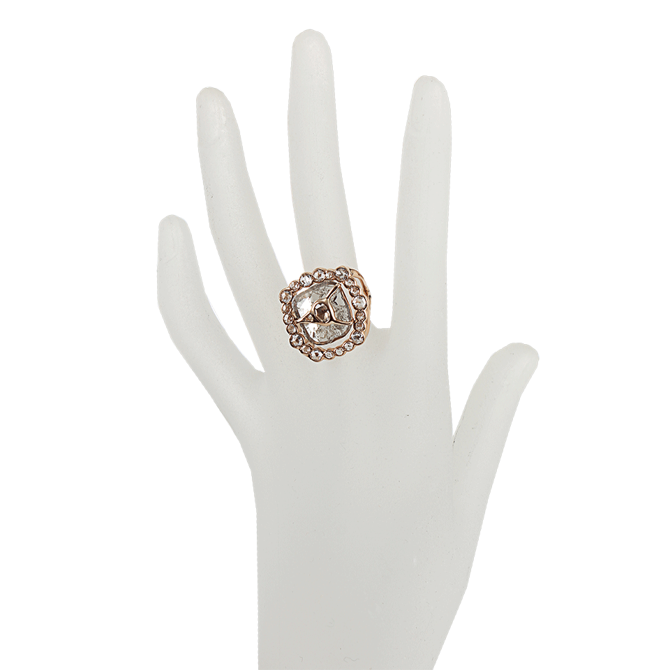 FEDERICA RETTORE-Flat Diamond Slice Ring-ROSE GOLD
