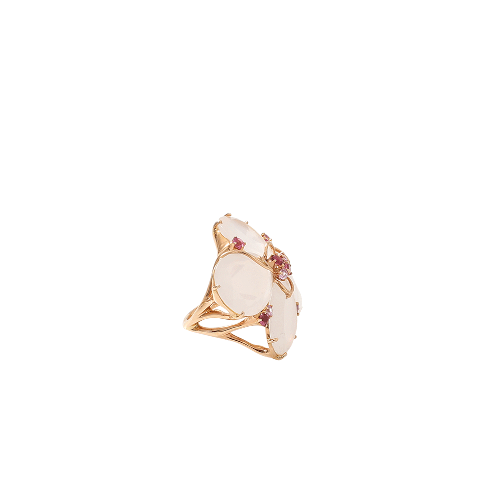 FEDERICA RETTORE-Pesco Milk Quartz Ring-ROSE GOLD