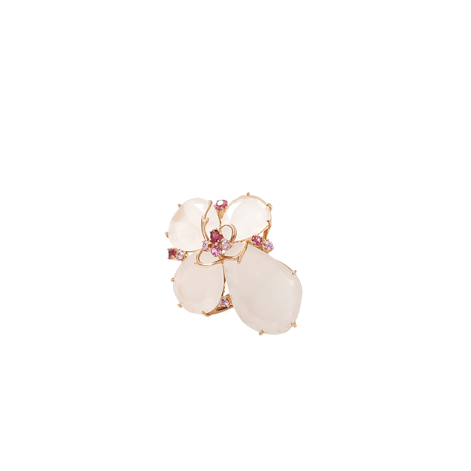 FEDERICA RETTORE-Pesco Milk Quartz Ring-ROSE GOLD