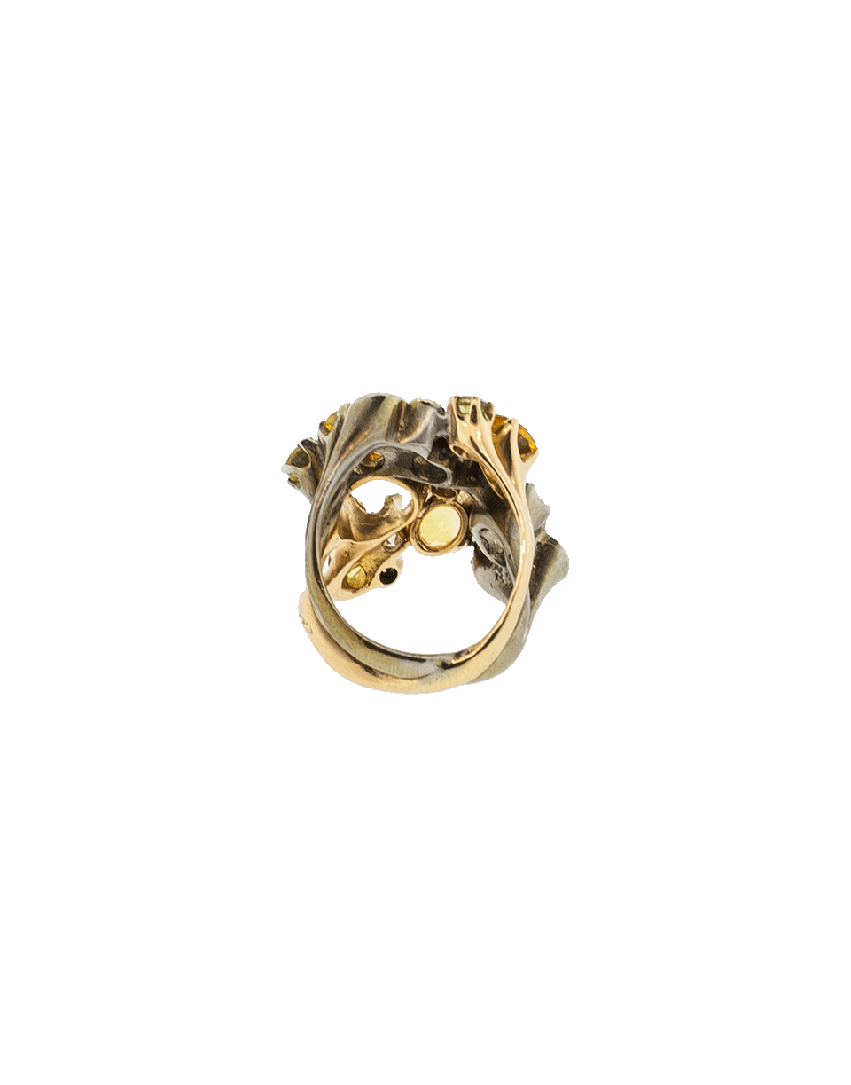 FEDERICA RETTORE-Yellow And Green Sapphire Ring-ROSE GOLD