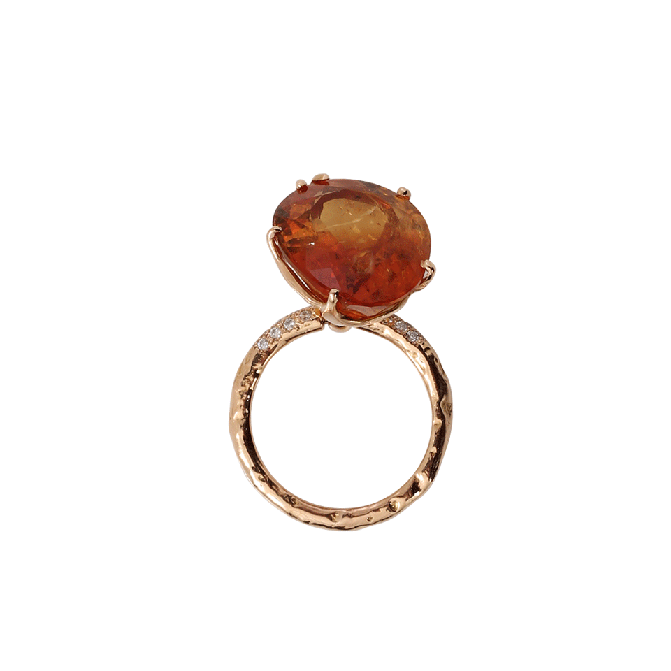 FEDERICA RETTORE-Campanellino Citrine Ring-ROSE GOLD