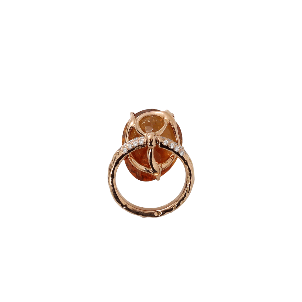 FEDERICA RETTORE-Campanellino Citrine Ring-ROSE GOLD