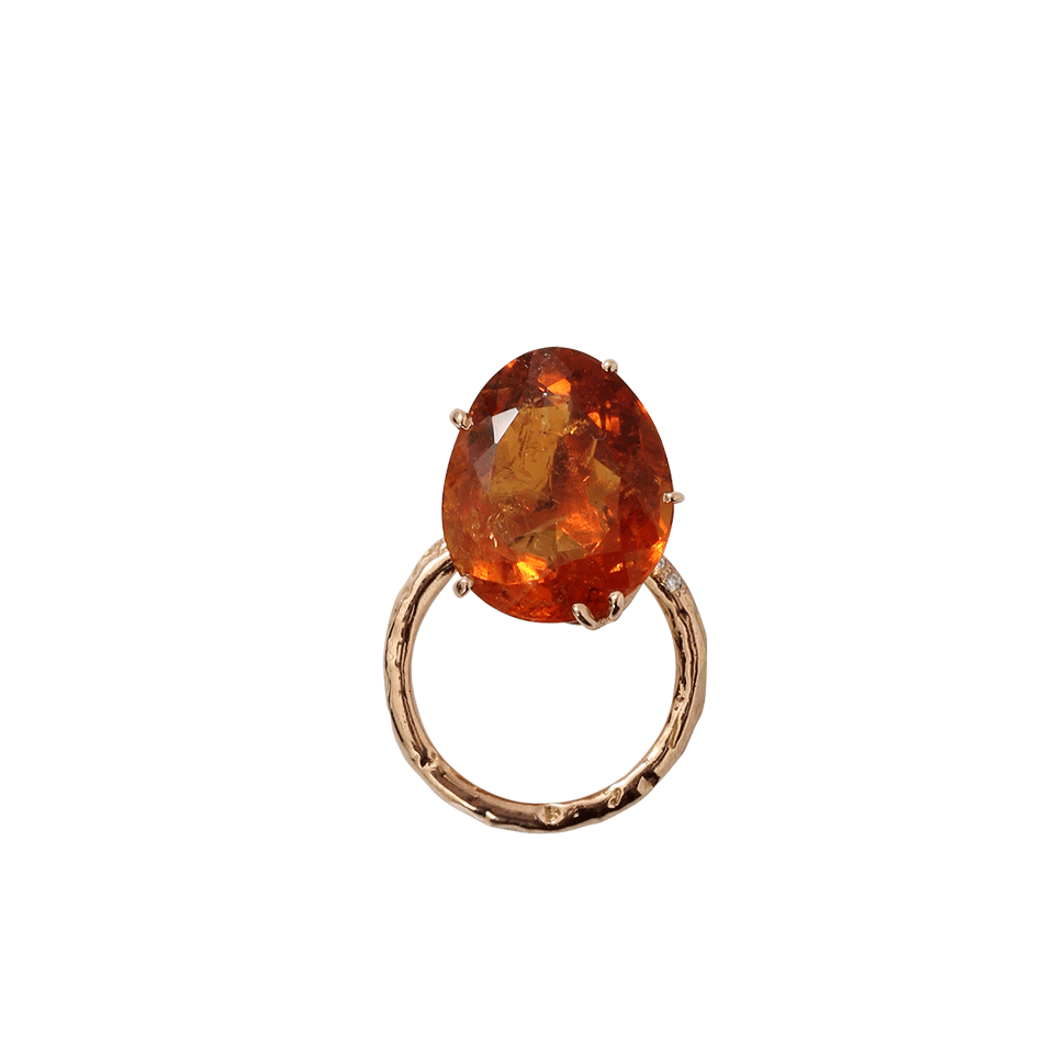FEDERICA RETTORE-Campanellino Citrine Ring-ROSE GOLD