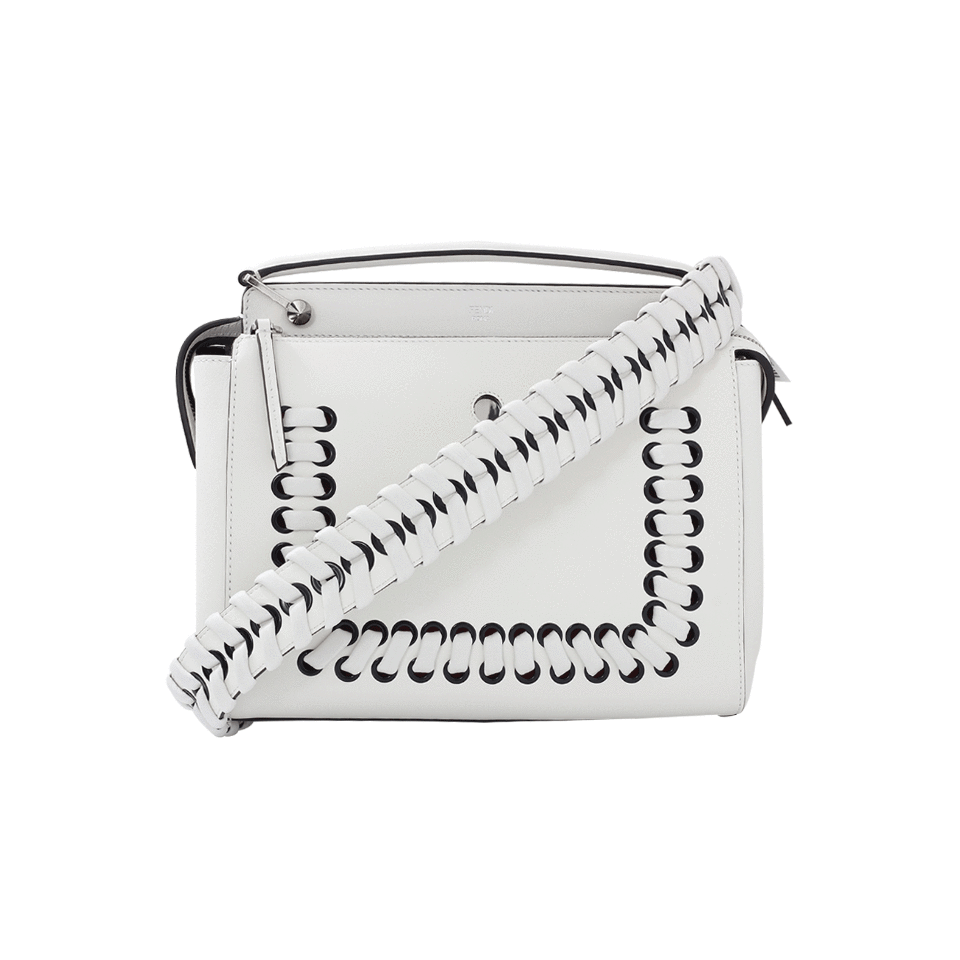 FENDI-Woven And Grommet Strap You-WHITE