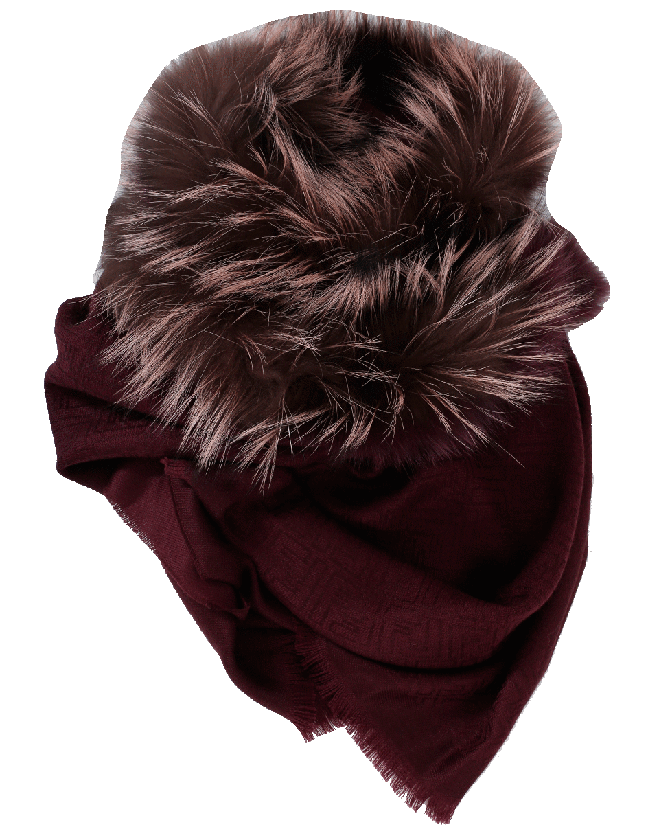 FENDI-New York Fur Stole-BURGUNDY