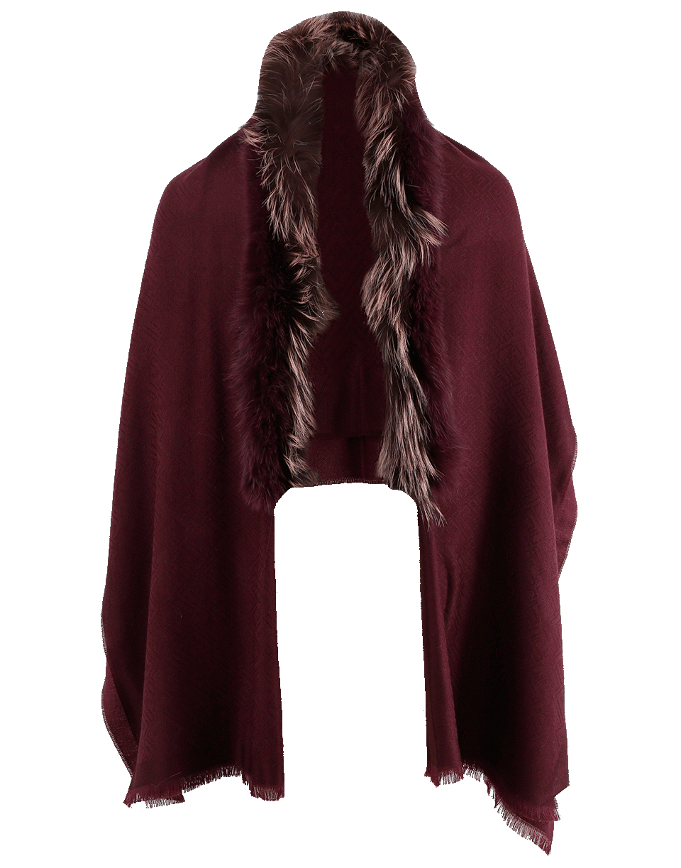 FENDI-New York Fur Stole-BURGUNDY