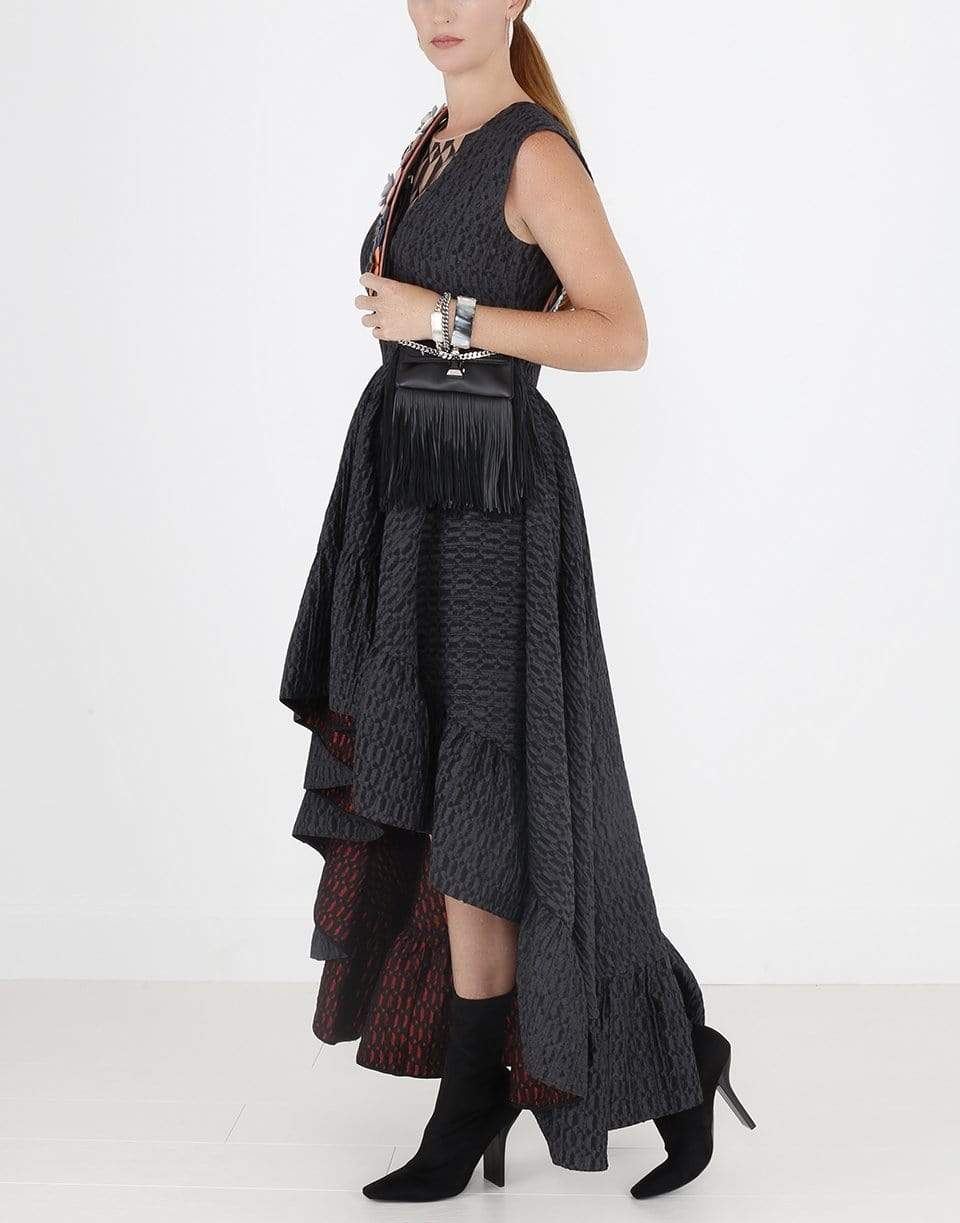 FENDI-High Low Plunging Gown-