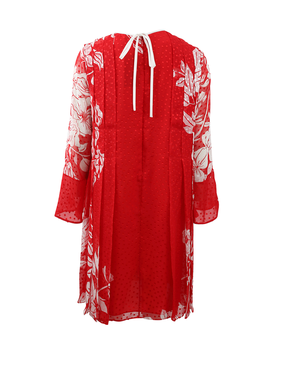 FENDI-Mod Blooming Voile Dress-POPPYWHT