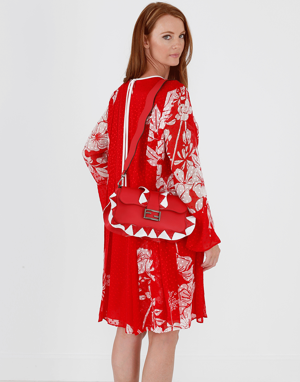 FENDI-Mod Blooming Voile Dress-POPPYWHT