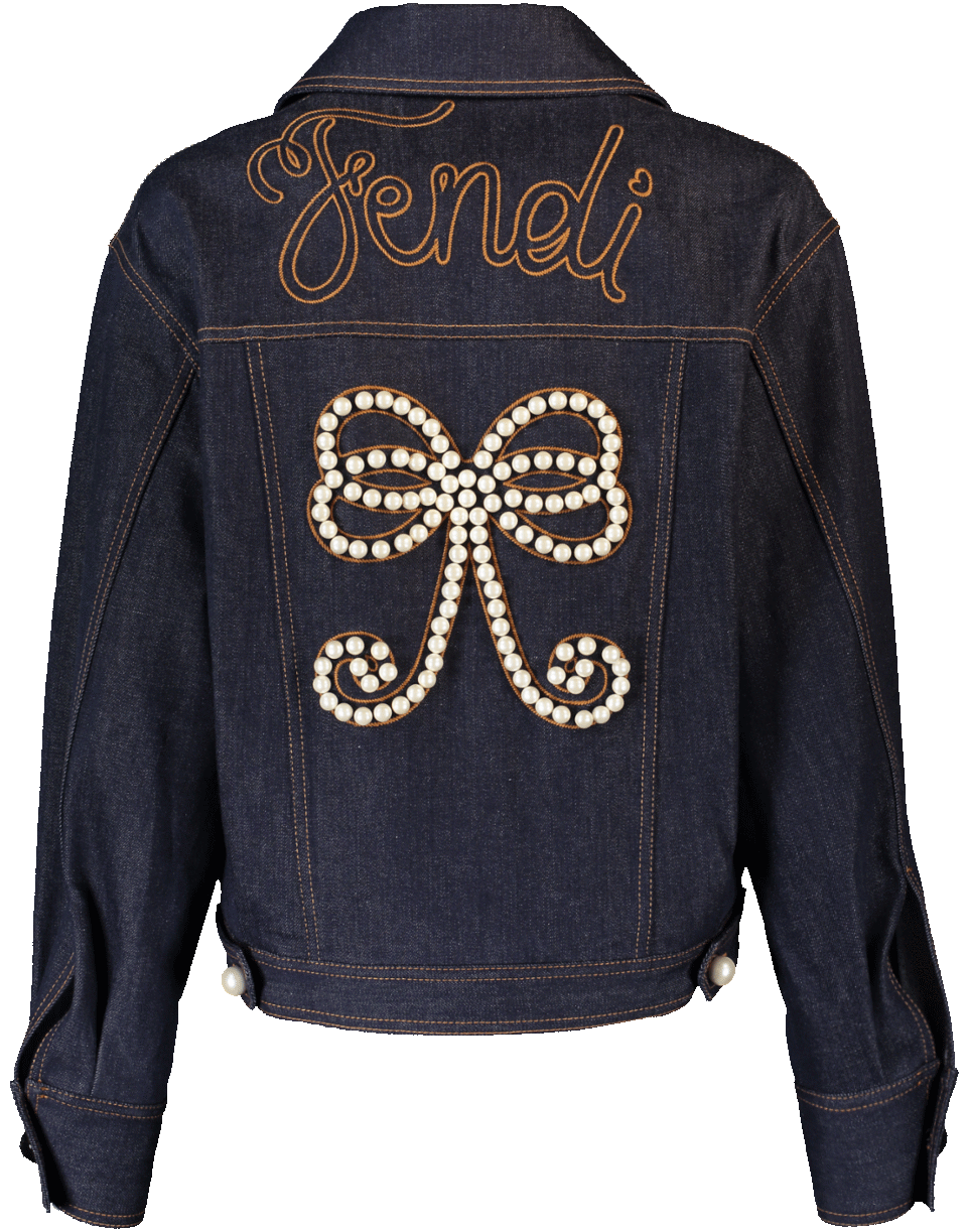 FENDI-Cropped Denim Jacket-