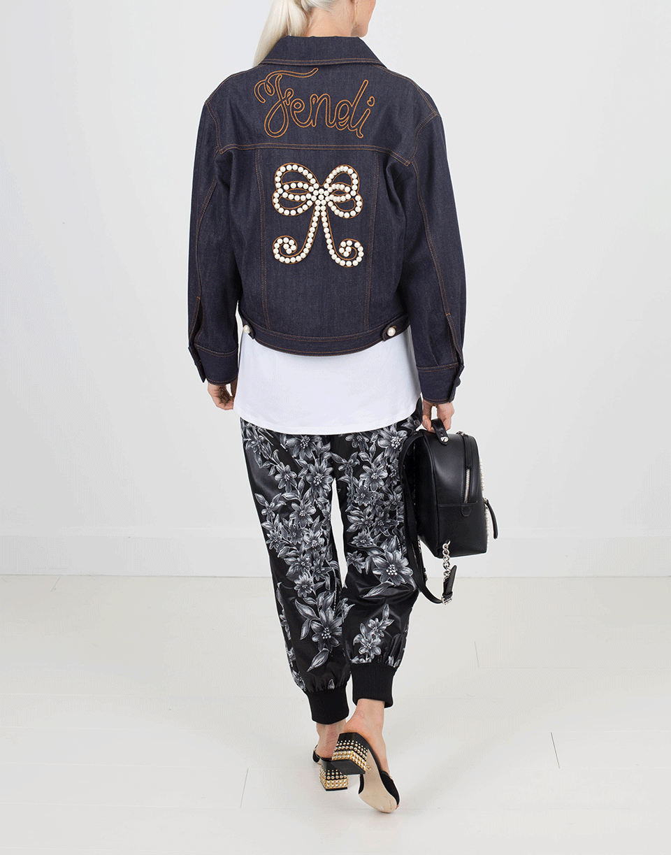 FENDI-Cropped Denim Jacket-