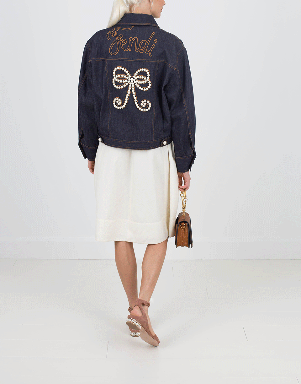 FENDI-Cropped Denim Jacket-