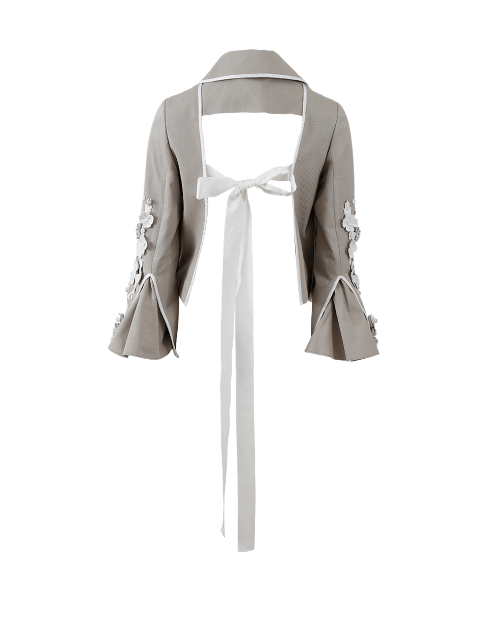 FENDI-Floral Embroidered Jacket-GREY