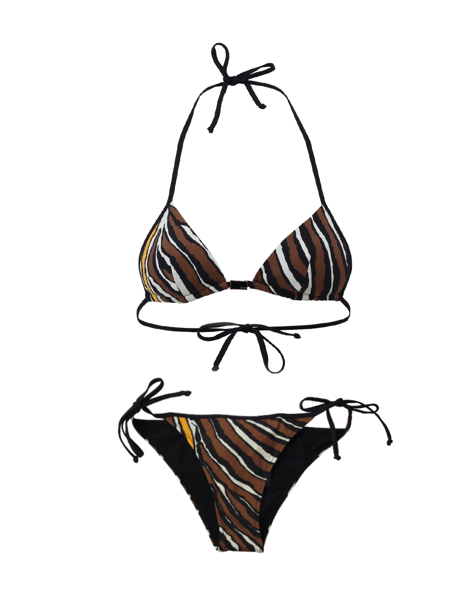 FENDI-Zebra Triangle Bikini-