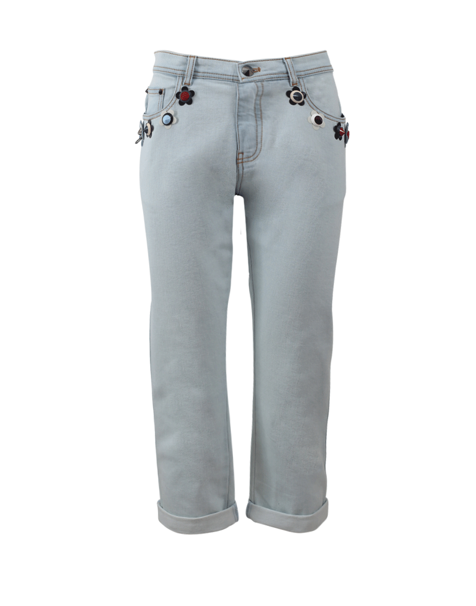 FENDI-Flower Boyfriend Jean-