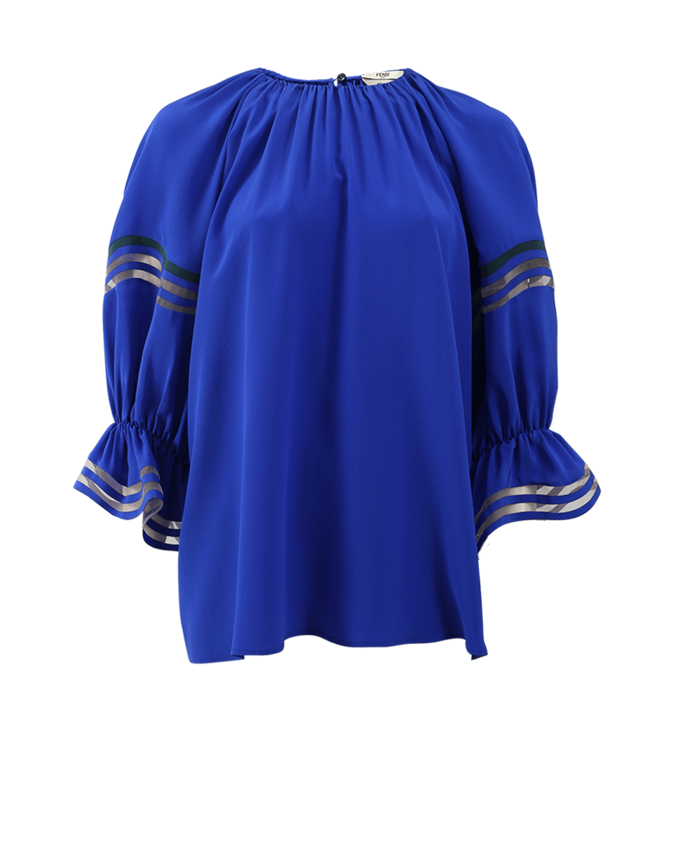 FENDI-Peasant Blouse-BLUBIRD