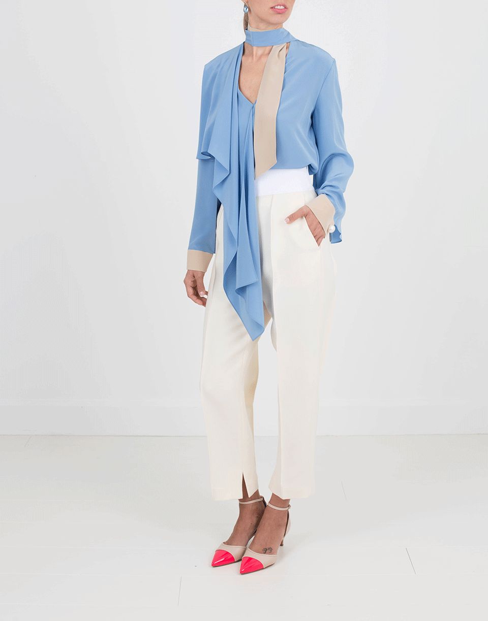 FENDI-Drape Front Blouse-