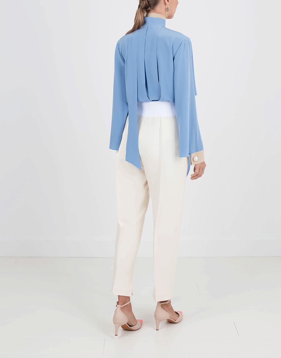 FENDI-Drape Front Blouse-