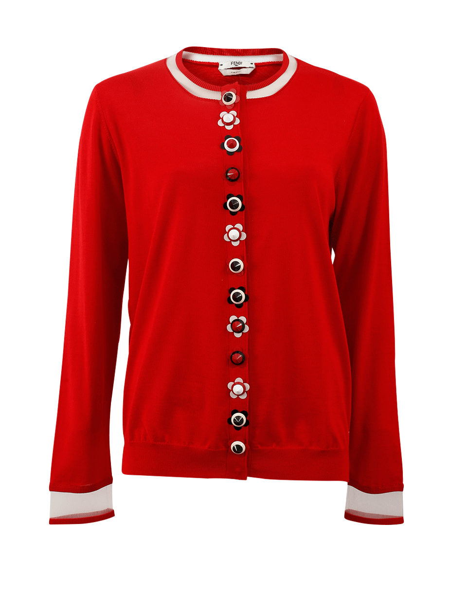 FENDI-Studded Cardigan-