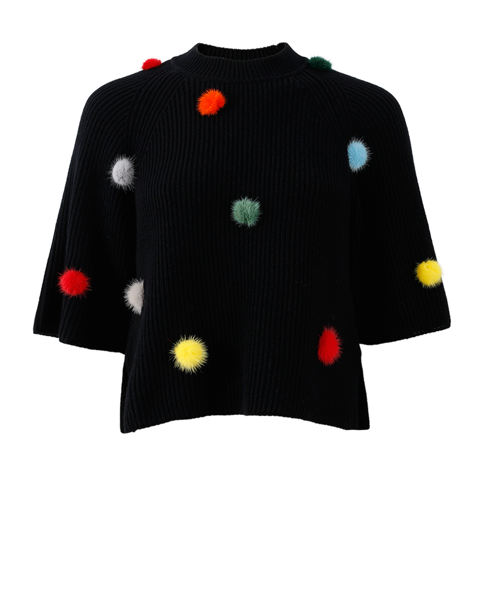 FENDI-Pom Pom Cropped Knit-