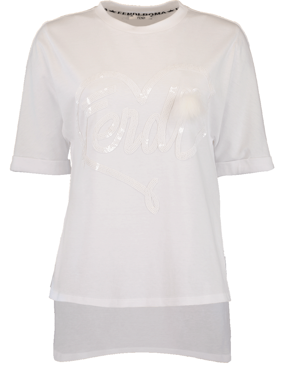 FENDI-Split Side T-Shirt-