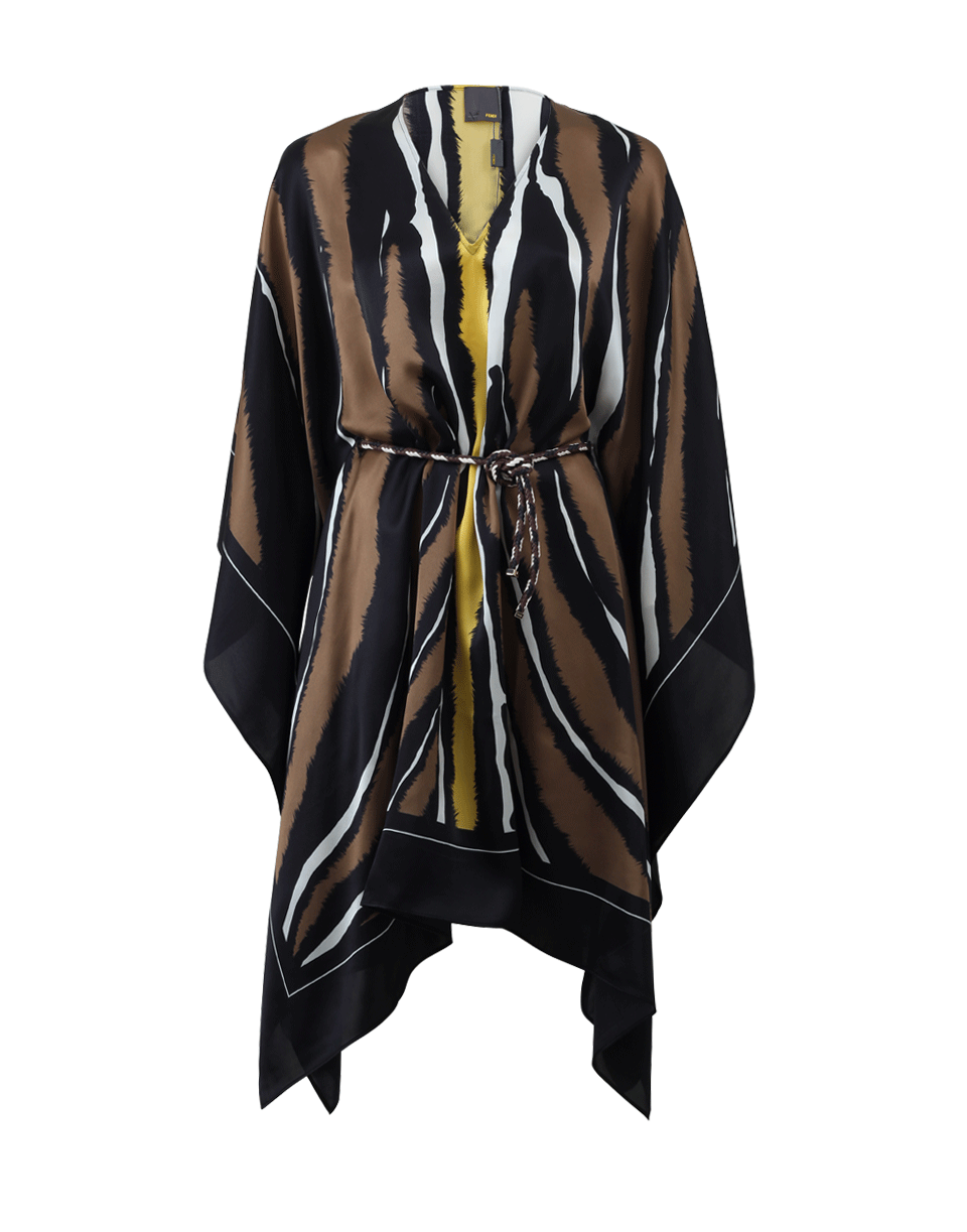 FENDI-Zebra Belted Caftan-ZEBRA