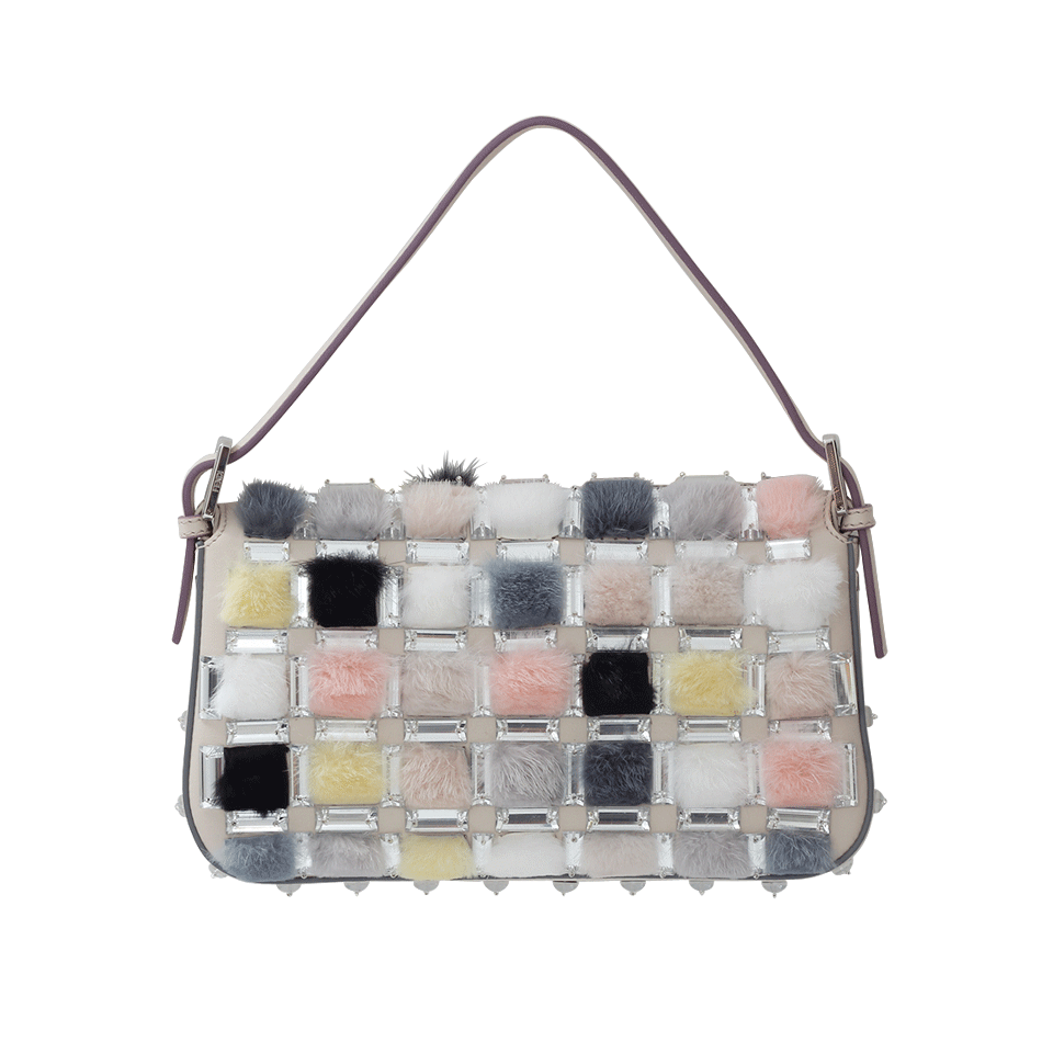 FENDI-Pom Pom Baguette-BEIGE
