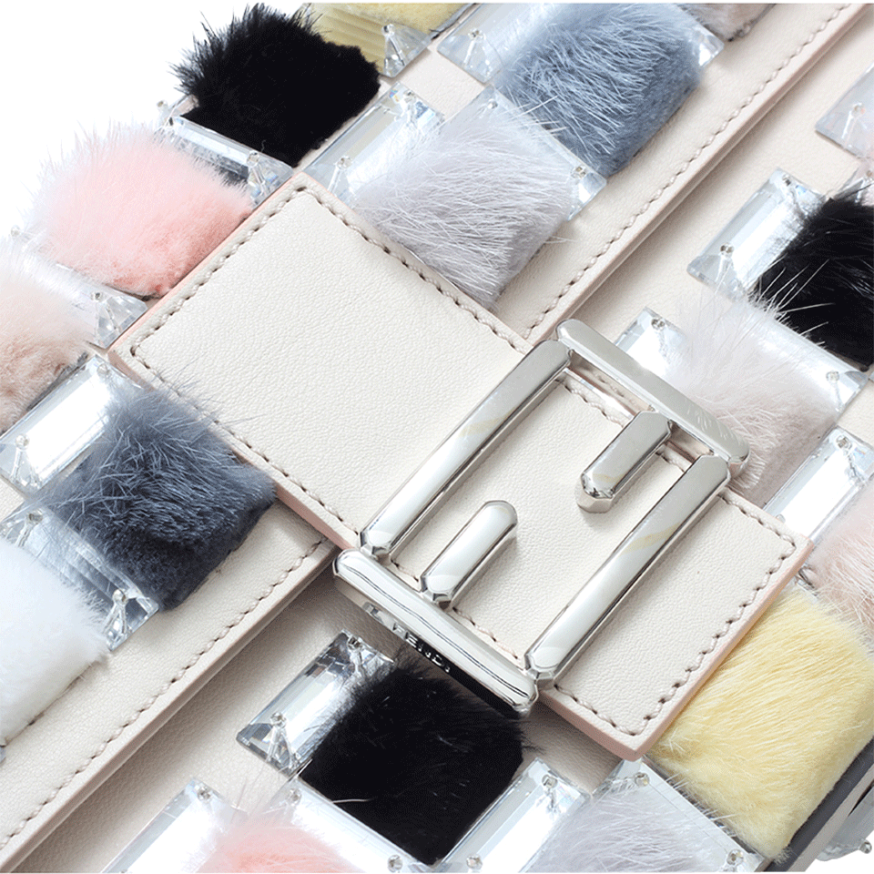 FENDI-Pom Pom Baguette-BEIGE