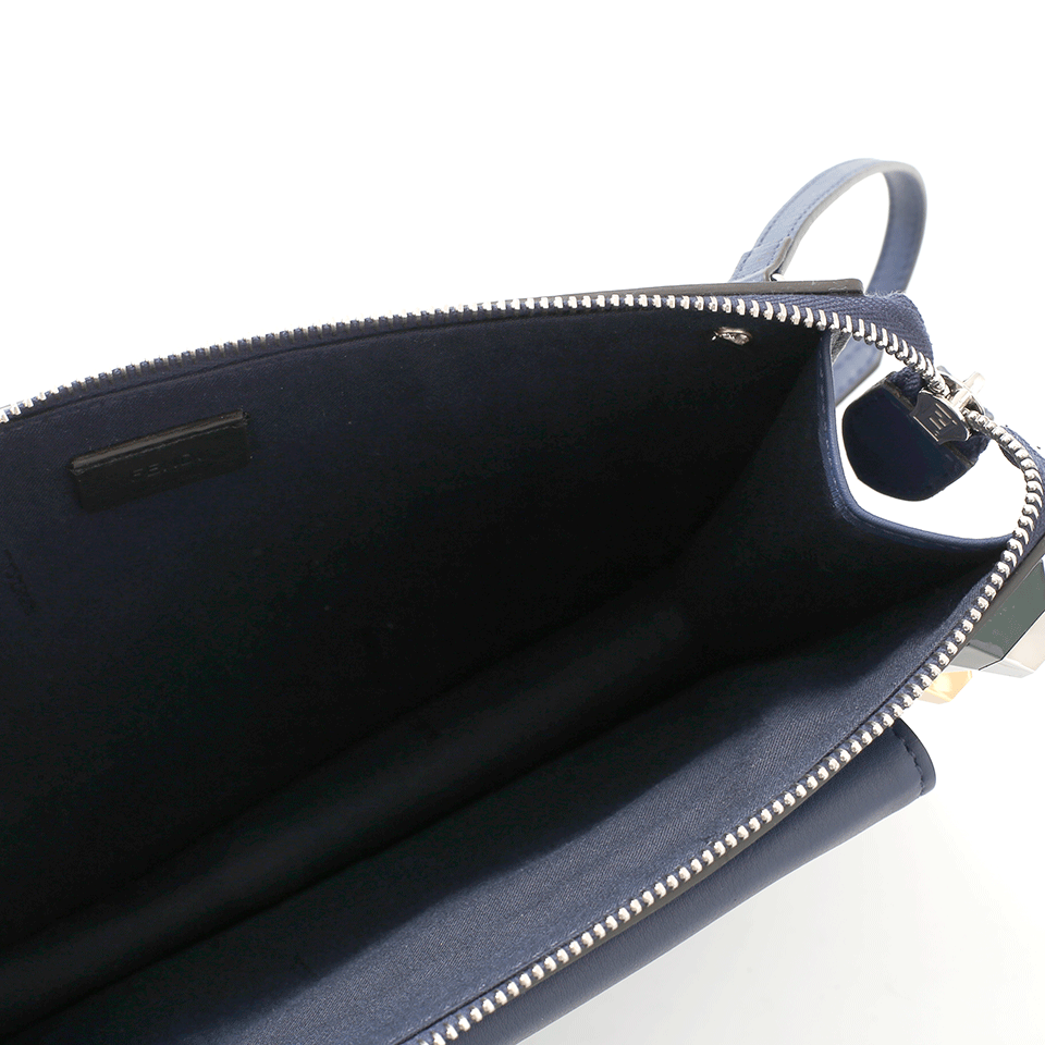 FENDI-2Jours Studded Pouch-BLUEBERR