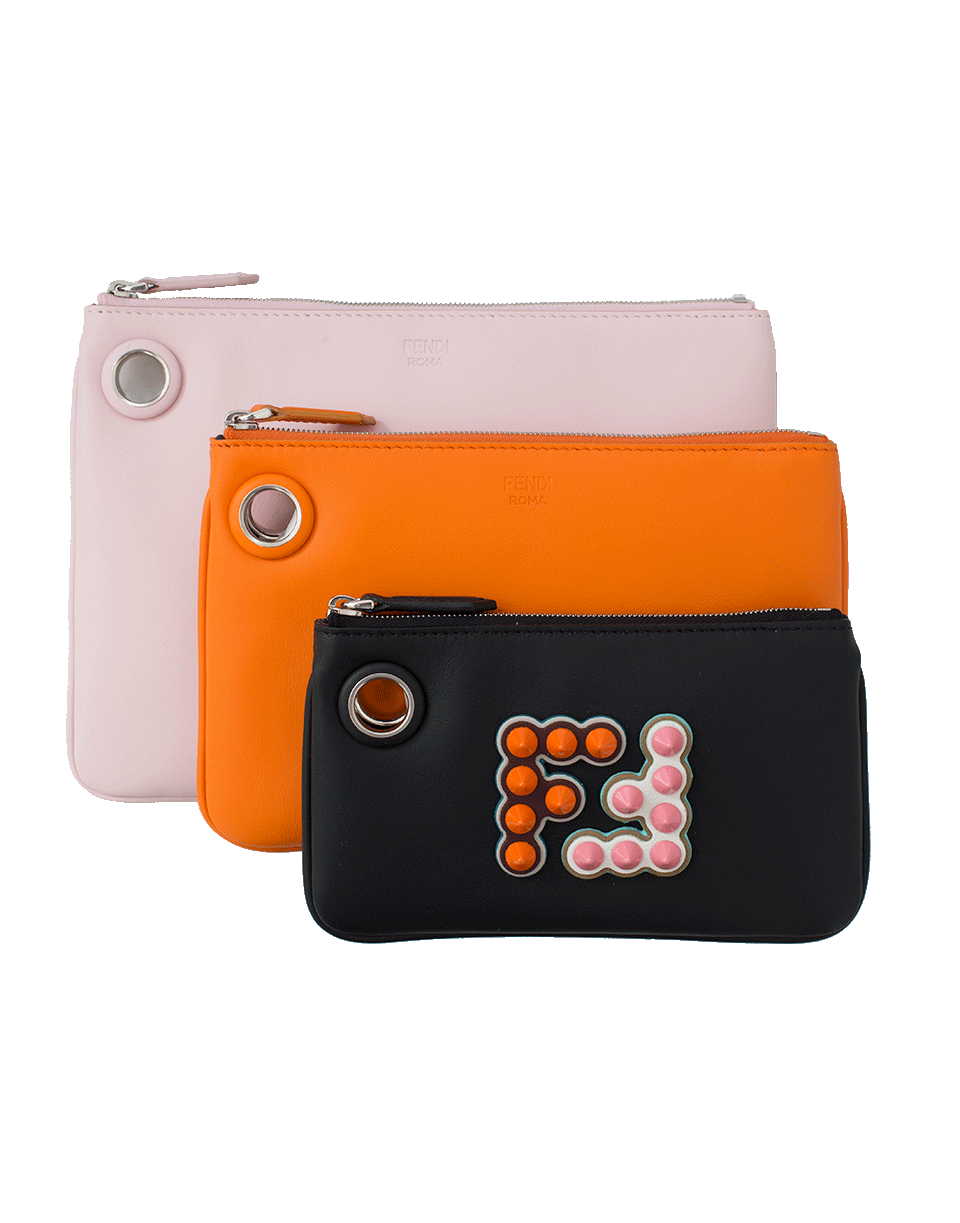 FENDI-Triplette Clutch-ORANGE