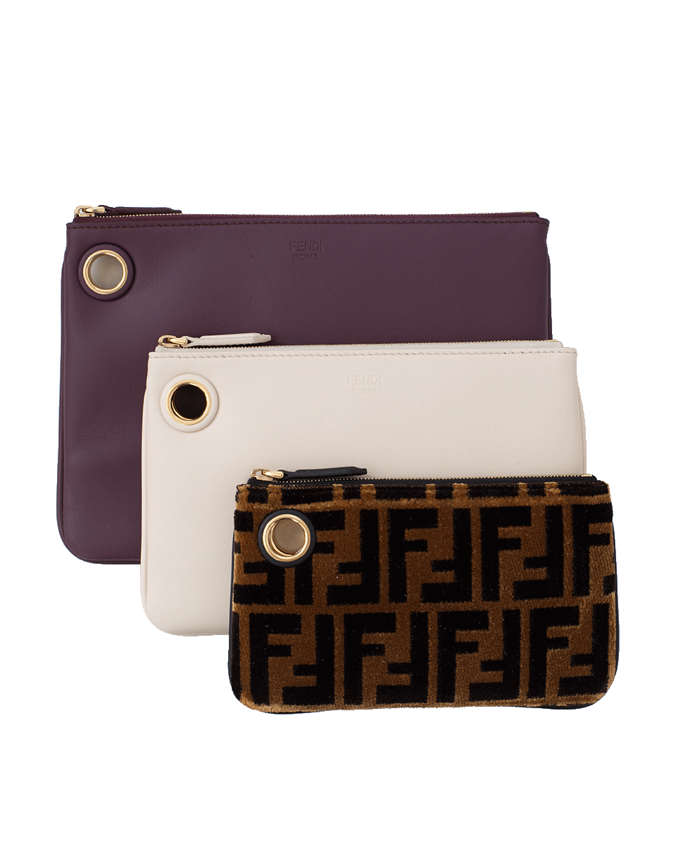 FENDI-Triplette Clutch-TOBACCO