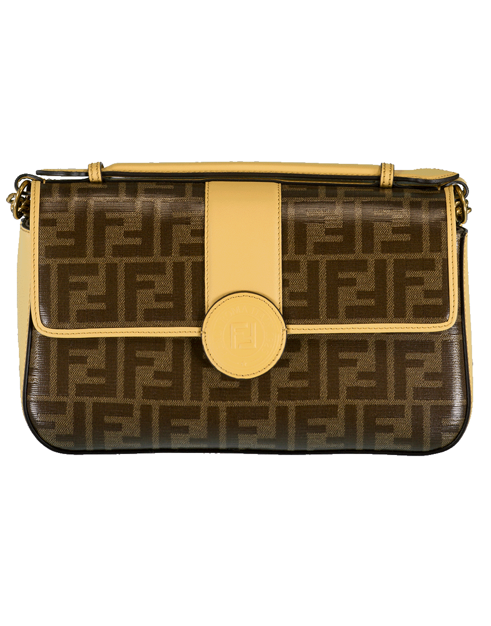 FENDI-Contrast Double F Handbag-ALCHEMY