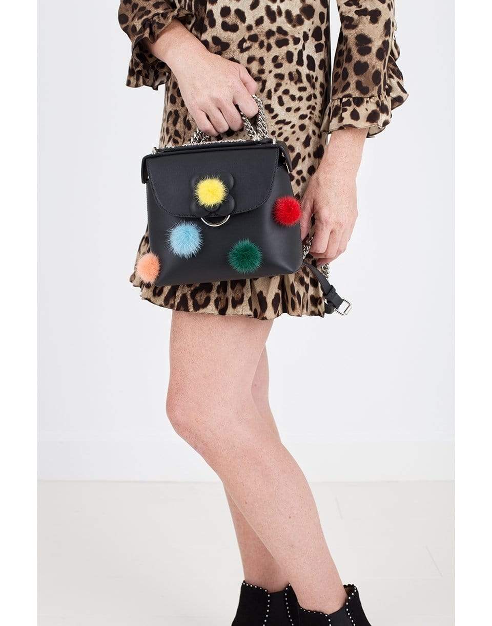FENDI-Back To School Pom Pom Bag-BLACK