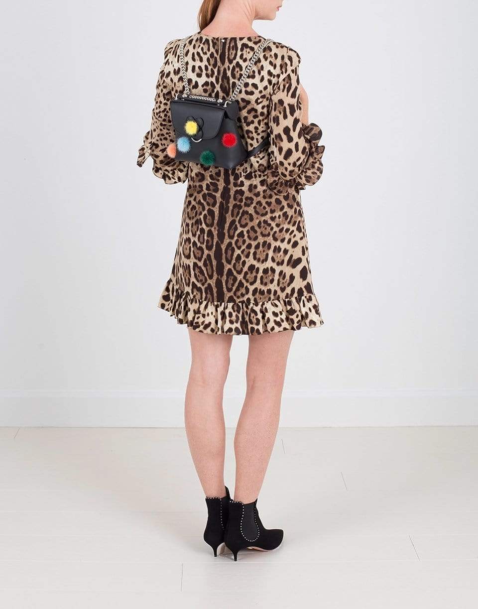 FENDI-Back To School Pom Pom Bag-BLACK
