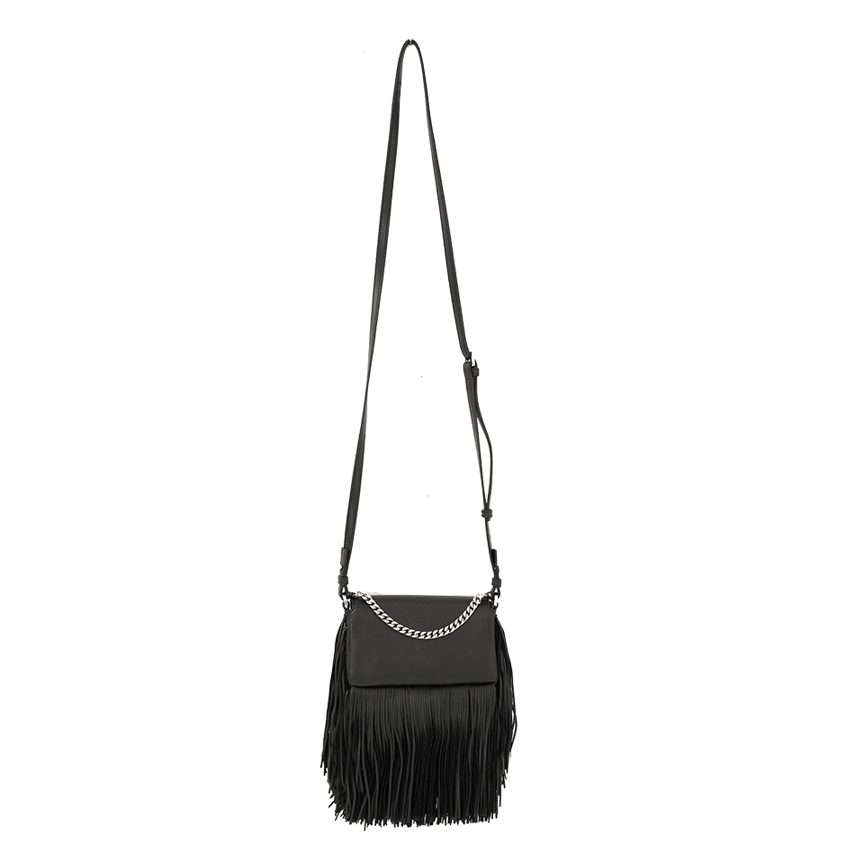 FENDI-Micro Fringe Baguette-BLACK