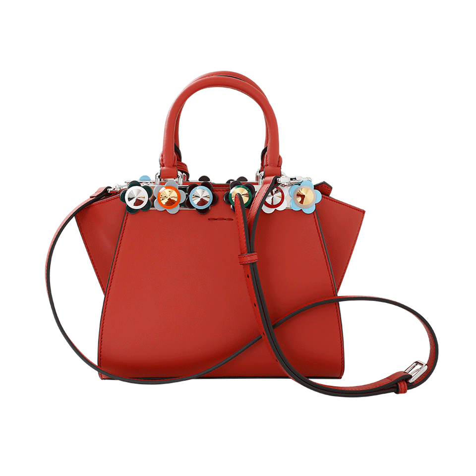 FENDI-3Jours Plexi Flower Mini Shopper Bag-BLDYMARY