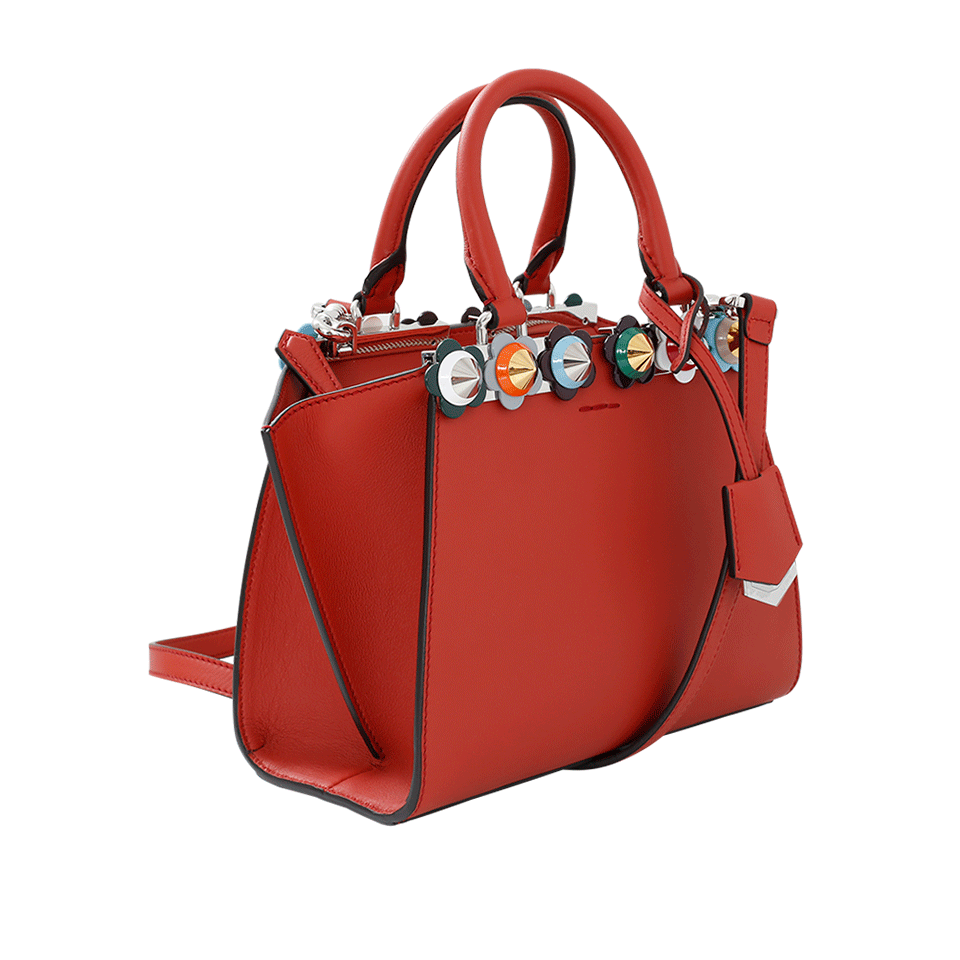 FENDI-3Jours Plexi Flower Mini Shopper Bag-BLDYMARY