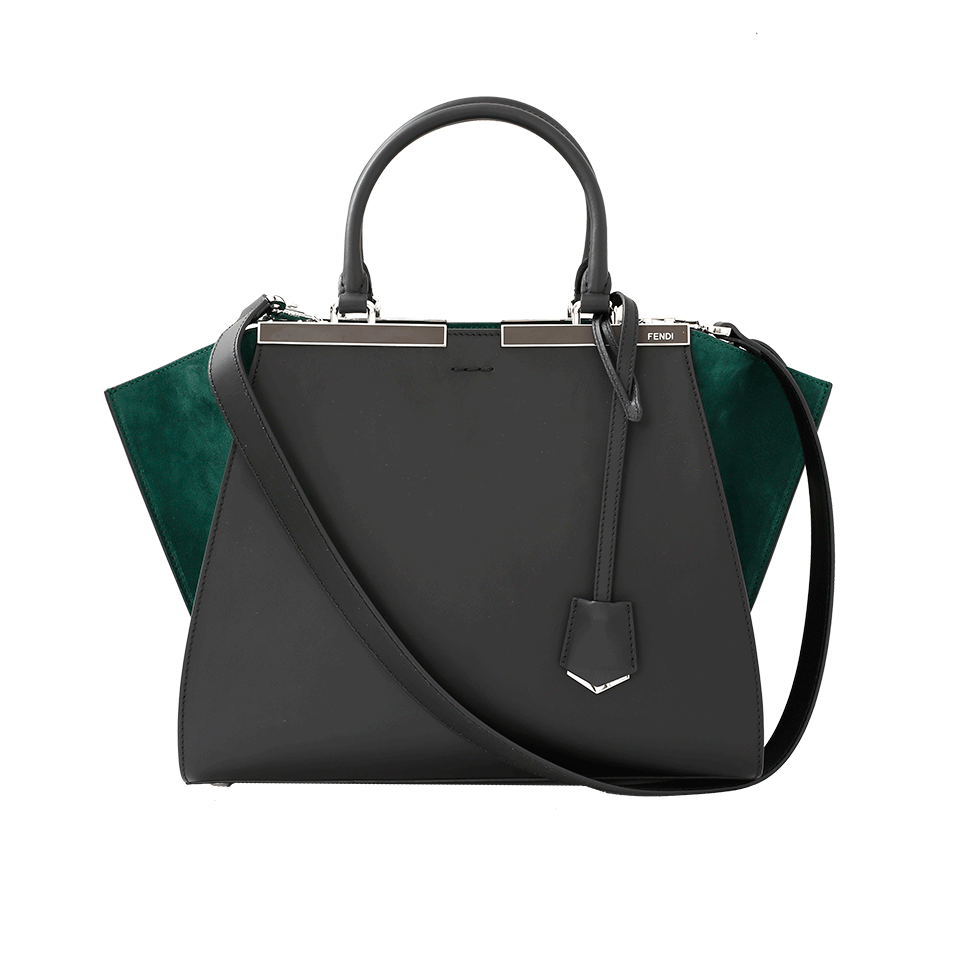 FENDI-3Jours Suede Bag-BLK/GRN