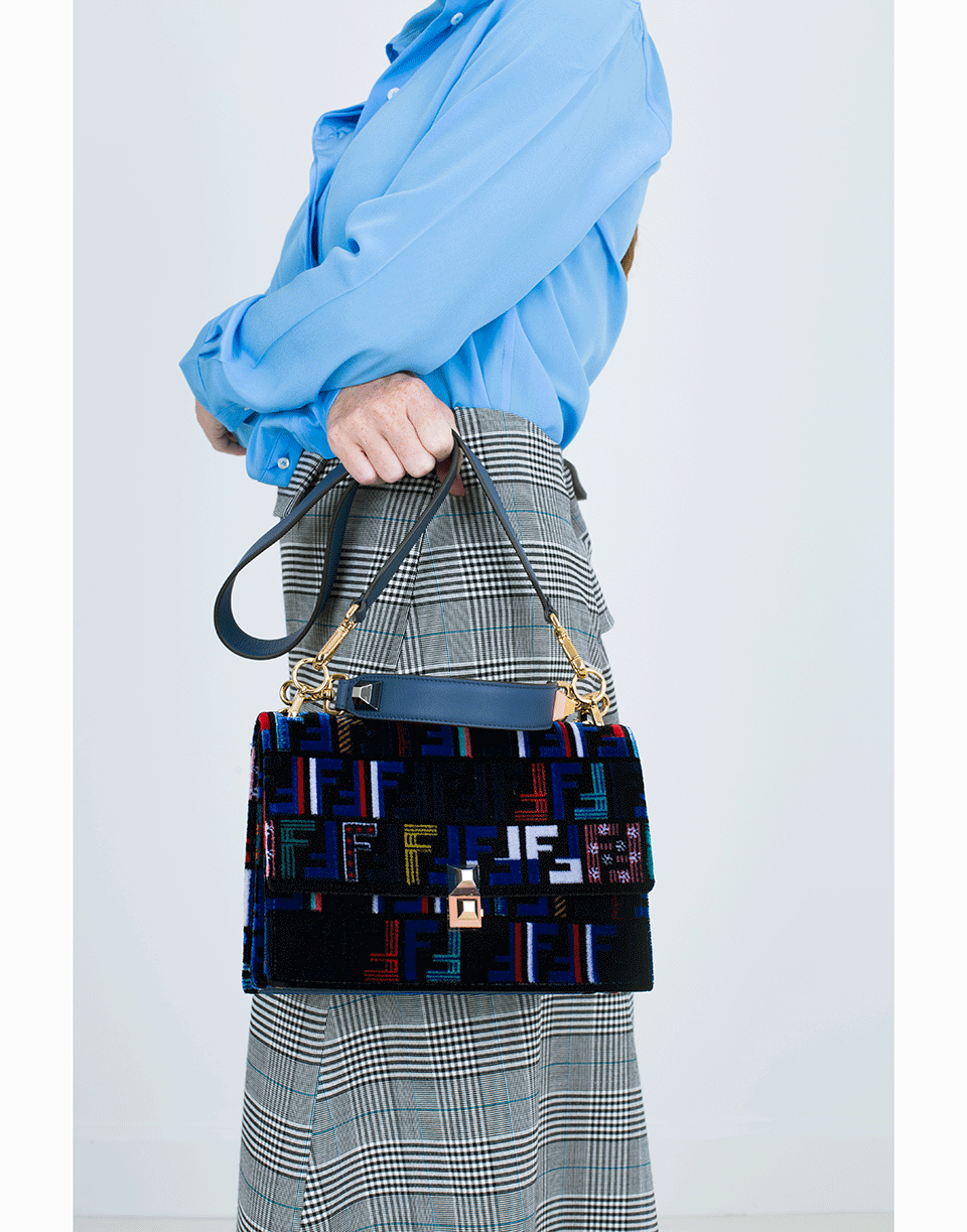 FENDI-Sfilata Kan I Shoulder Bag-BLU/GLD