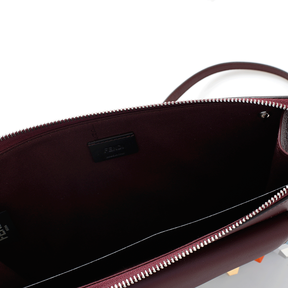 FENDI-2Jours Studded Pouch-BORDEAUX