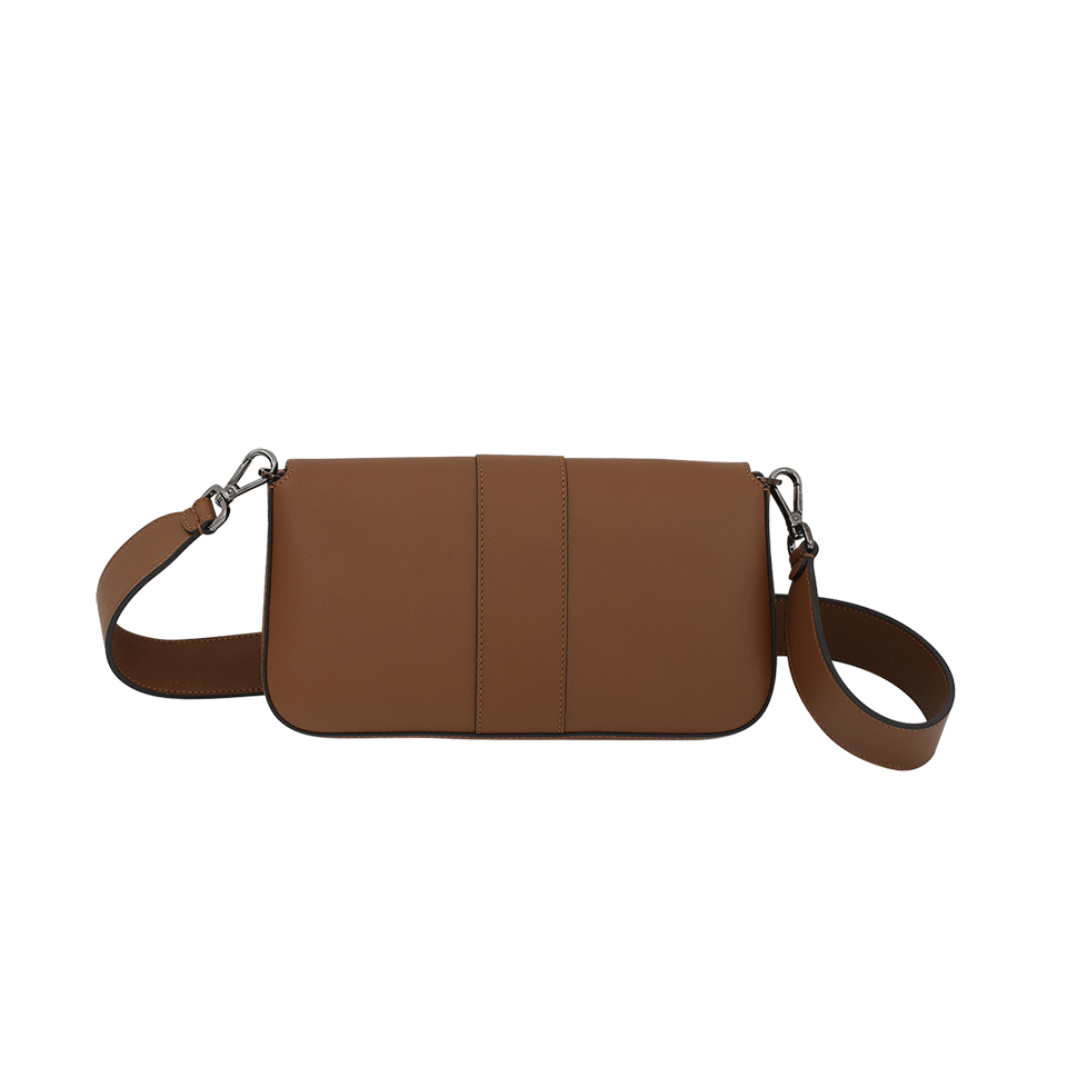 FENDI-Whipstitch Baguette-BRN/BLK